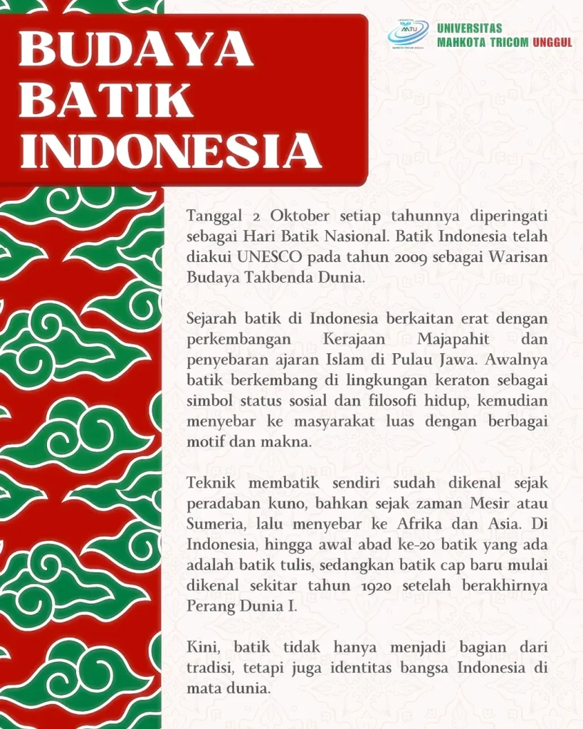 Batik bukan sekadar kain,tapi jejak sejarah, filosofi, dan jati diri bangsa ✨Selamat Hari Batik (3)