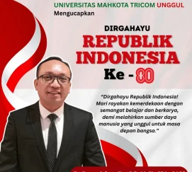 Rektor & Seluruh Civitas Akademika Universitas Mahkota Tricom Unggul Mengucapkan Dirgahayu Republik Indonesia.