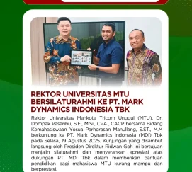 Rektor Universitas MTU bersilaturahmi ke PT. Mark Dynamics Indonesia Tbk 🤝 Menjalin kolaborasi dan apresiasi atas dukungan pendidikan bagi mahasiswa MTU