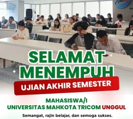 Selamat menempuh Ujian Akhir Semester Mahasiswa/i Universitas Mahkota Tricom Unggul ! Tetap semangat, fokus, dan berikan yang terbaik