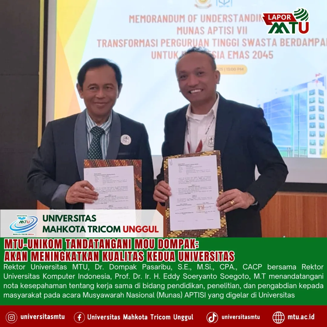 🤝 Kolaborasi untuk Kualitas Lebih Unggul!Universitas Mahkota Tricom Unggul (MTU) dan Universit (1)