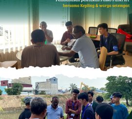 Diskusi bersama Kepling dan warga setempat tentang peletakan Posko Panel IoT menjadi awal dari kolaborasi nyata antara mahasiswa, masyarakat, dan Bimadiktisaintek.