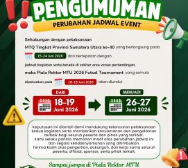 PENGUMUMAN RESMI PERUBAHAN JADWAL EVENT!!